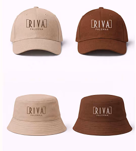 Riva Falerna branded caps and bucket hats