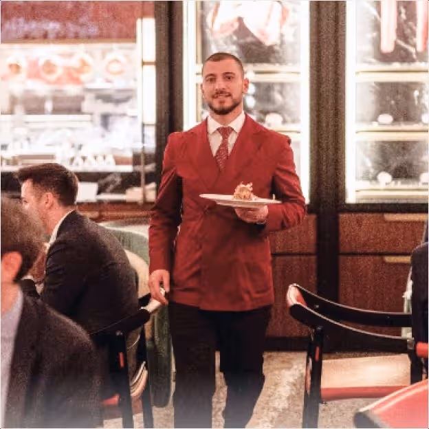 Man in red suit