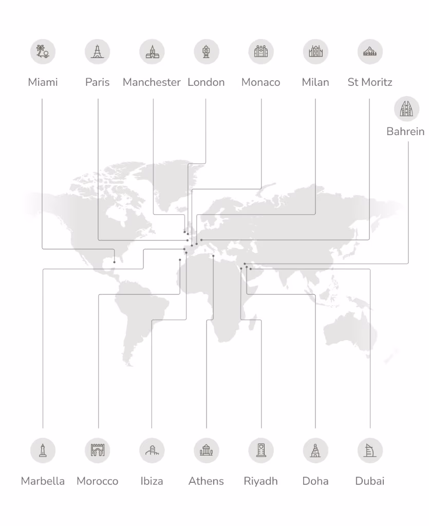 Effe Hospitality Global Presence Map